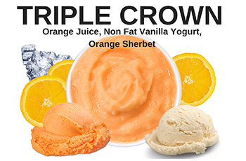 Orange, vanilla yogurt and orange sherbet smoothie